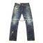 Custom High quality vintage wash distressed Japanese selvedge jeans denim(LOTR009)