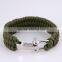 High quality 550 paracord survival bracelet, stainless steel buckle adjustable size bracelet,outdoor sport survive bracelet
