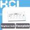 UK Type 86x86mm RJ45 Faceplate with Shutter and Label for Network