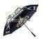 Hook Wood Handle Double Layer Inside Printed Promotion Umbrella