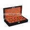 Chinese Factories Wholesale Custom PU 12 Slot Watches Boxes, Leather Black Fashion Beautiful Display Box