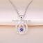 2016 trending product sterling silver cubic zirconia heart shape pendant necklaces