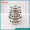 Double Handle Vegetable 3Pcs Enamel Cookware Set With Decoration