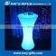Home furniture round shape Pe plastic Led poker dining table designs set