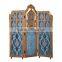 Antique Wooden Curio Floor Screens, Luxury Gold Painting Decorative Folding Screen, Classical Furniture Wood Carved Screen