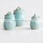 2017 wholesale ceramic hand painted cheap canister with Christmas design