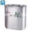 Outdoor open top stainless steel double compartment litter bin