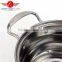High quality 5pcs Stainless Steel Drum-shaped Soup Pot kitchen cookware with Glass Lid