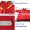 Embroidred LOGO 3pcs Transparent Front Fly Buttons 50% Polyester 50% Cotton Red T Shirt