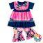 New Designs Girls Ruffle Outfits With Bibs Baby Summer Ruffles Capris Clothing Set Kids Boutique Outfits