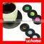 UCHOME Plastic emulational vinyl record vinyl disc CD cup coaster 6pcs a set with a box