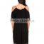 Lace prom dress women Summer Cold Shoulder Lace Tassel Loose Bohemian Beach Dress