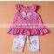 2017 Newborn butterfly polk dot print baby clothing suit Wholesale hemp manufacturer Baby clothing