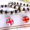 customized UK flag glass dome charm wood bracelets jewelry