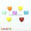 Colourful Heart shaped Food Grade Silicone Teething Beads For Baby