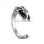 Silver Bronze Plated Rabbit Knuckle Ring Animal Open Mouth Unisex Rings