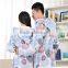 Reactive printed hooded bathrobe terry 100% cotton