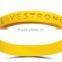 Hot promotion/embossed silicone bracelet/print silicone wristband/silicone bracelets