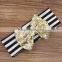 Wholesale Hot Sale Kids Sequins Bow knot Hair Bands Baby Girl Cotton Stripe Handwrap Christmas Kids Hair Accessories