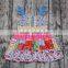 Quatrefoil flutter sleeve fashion girls summer dress kids clothes girls dresses