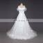 white ruffled tulle off-shoulder neckline dress elgant beading wedding gown for weddings