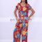 Women western printed cotton designer multi color jumpsuit manufacturer in india
