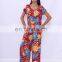 Women western printed cotton designer multi color jumpsuit manufacturer in india