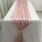 TR041#86 dusky pink crepe de chine ding restaurant table runner for square tables