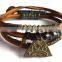 Best Selling Stylish Mens Handmade Leather Wristband Hemp Bracelets Wholesale Price