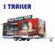 International standard catering burger fiberglass food caravan