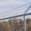 high security PVC coated diamond wire mesh fence with razor wire