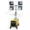 hand push mobile engineering light tower with 2/4 lamps gasoline/diesel engine pack light tower