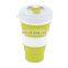 Portable simple silicone retractable folding cup with candy color for coffee