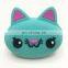 Customized Kawaii Cactus Design Women Clutch Coin Key Purse Promotion Mini wallet Silicone Cute Pouch