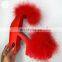 Women Slippers Fur Slides Summer Autumn Flip Flops  Women Shoes Beach Platform Sandals Casual Shoes heels