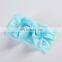23Colors 5inch Baby Solid Headband Girls Soft headwear with silk ribbon bow