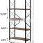 Industrial Bookshelf Vintage Bookcase and Bookshelves Rustic Wood and Metal Shelving Unit