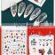 Hot sale Christmas nails 3D Cartoon snow Stickers Christmas nail decal nail art diy use