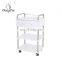 White Stainless Steel Lockable Salon Trolley Trolley Carts for Beauty Salon
