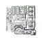 Hot sale upper gasket kit 3804296 engine parts