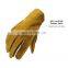 HANDLANDY AB grade Golden Yellow full grain cowhide Motorcycle Driving Motor Racing Glove for Men