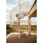 Small space indoor steel wood spiral staircases