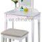 White finished makeup table bathroom vanity mirror