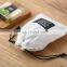 PandaSew 8*10cm custom logo gift packaging drawstring cotton pouch bag