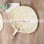 Straw palm leaf hand fans/bamboo hand fan wholesale