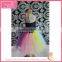 Halter Top varicolored yarn ribbon tutu fluffy voile girl's dress children frocks designs