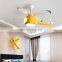 New Children's Room Aircraft Led Ceiling Light Modern Carton LED Fan Lamp With Remote Control for Kids Bedroom