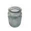 New Design Wholesale Stripe Modern Wedding Creative Big Round Clear Grey Flower Glass Vase Home Decor Decorative Tabletop
