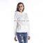 High Quality Women Beige Adjustable Waist Blank Cropped Casual Long Sleeve Hoodies Sweatshirts