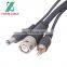 Custom BNC + RCA + DC Extension Cable Male to Female Plug AV Adapter for CCTV Camera Security DVR Microphone